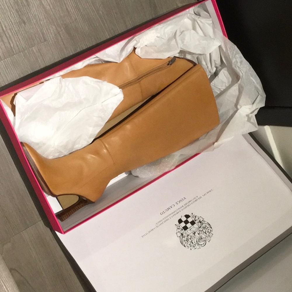 Vince Camuto Cognac Leather Boots
